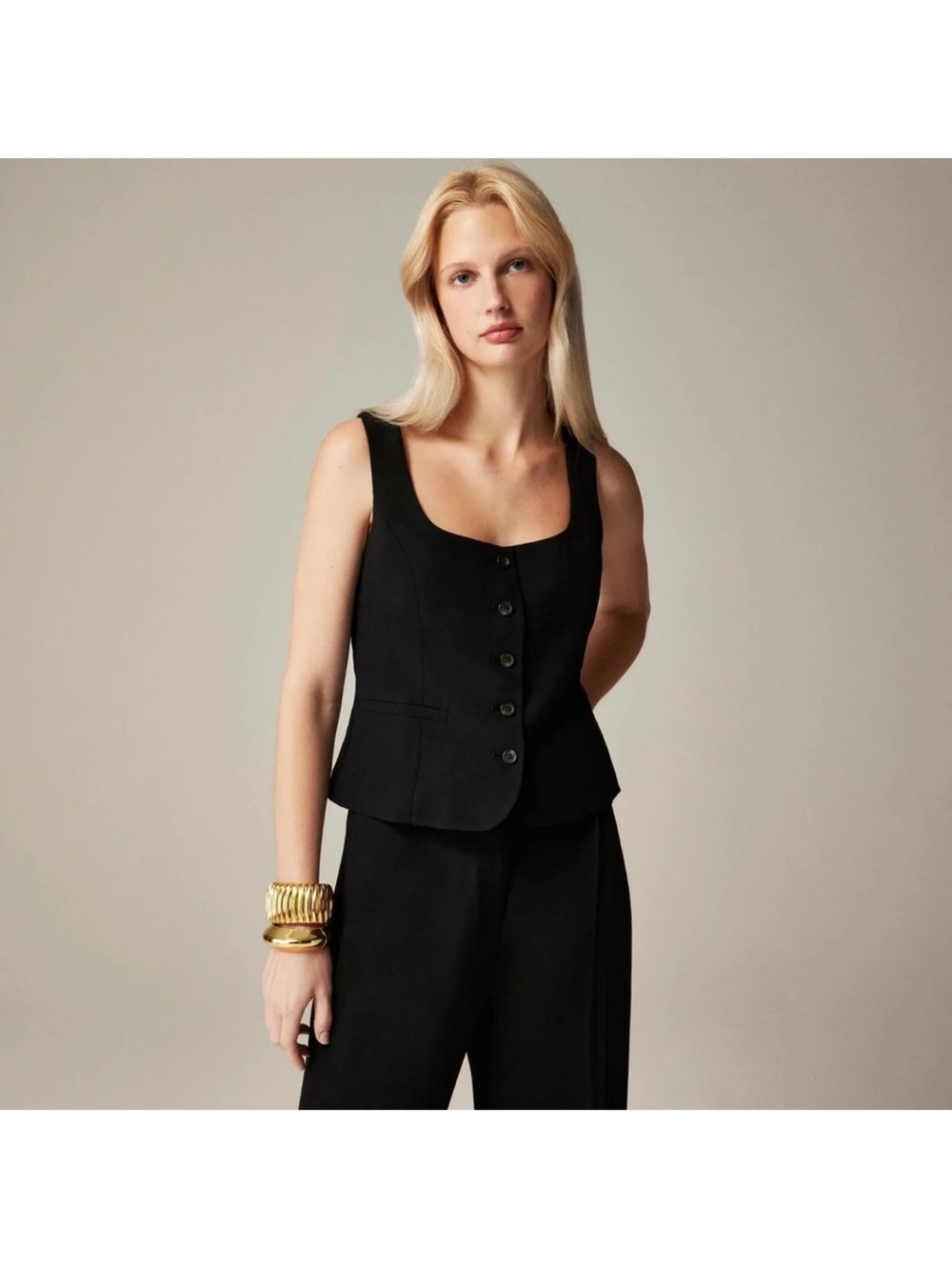 J Crew Vest 0 Scoop Neck Black
